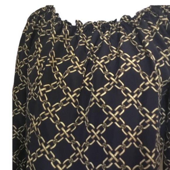 MICHAEL Michael KORS Blue Chain Link Top Size Small - Picture 5 of 8